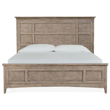 Queen Panel Bed with Sideboard Storage